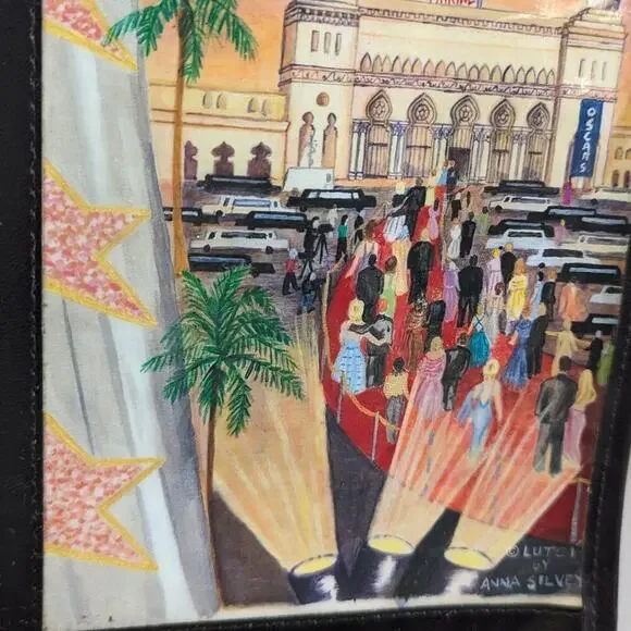 Lutci Vintage Black Hollywood Movies Magazine Anna Silvey Illustration Tote Bag - Picture 8 of 13